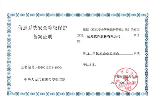 遠光軟件率先通過網絡安全等級保護2.0備案，共建網絡信息安全新生態